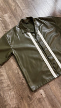Leather Button-Up