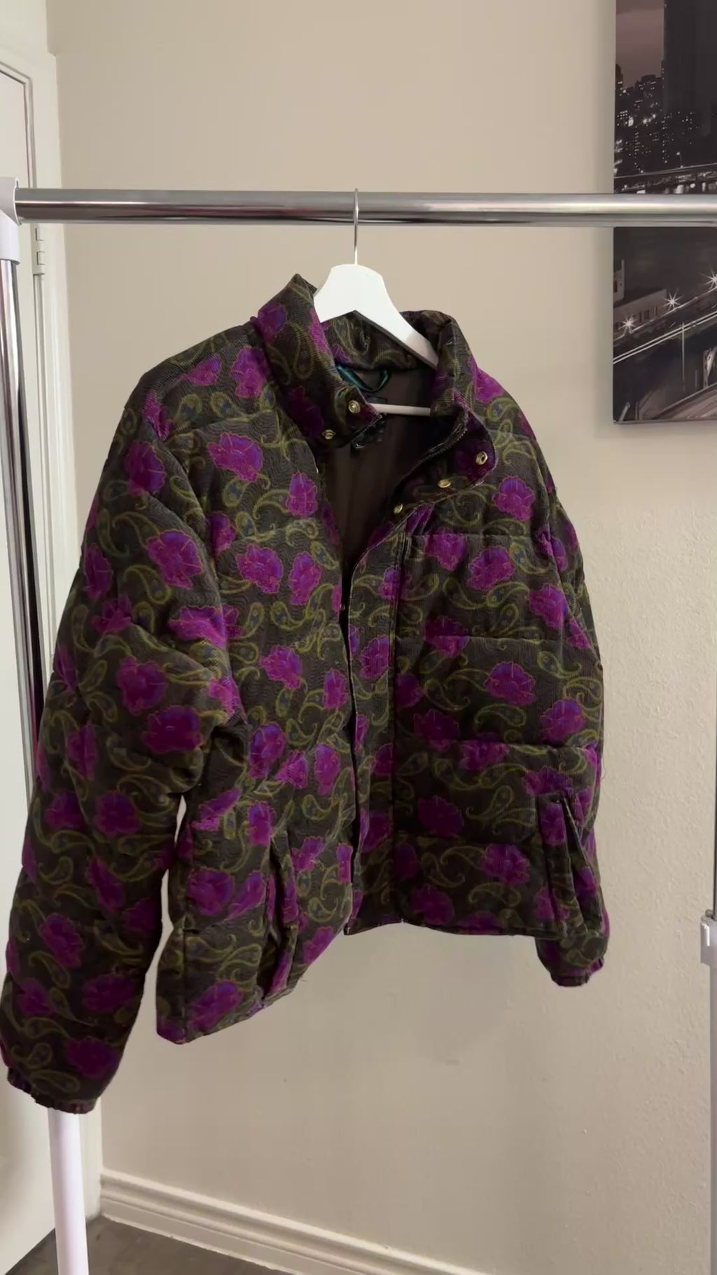 Quilted Floral Jacket ( cropped )